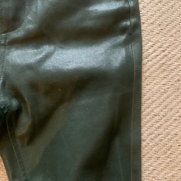 Rag & Bone Leather Pants In Leaf Green Size 26 - Picture 7 of 12